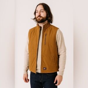 Dickies Tan Sherpa-Lined Vest